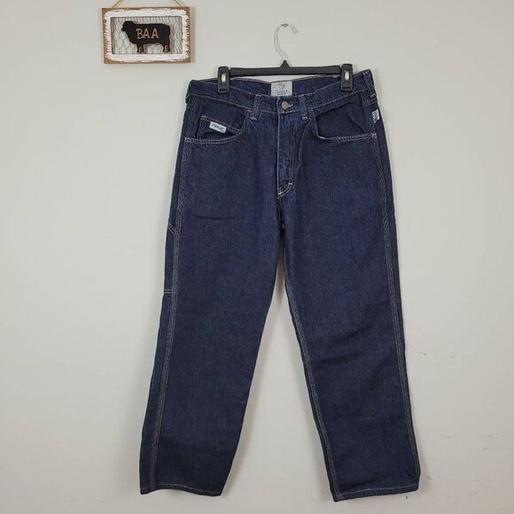 Tyndale FRMC Flame Resistant Relaxed Carpenter Jeans Sz 32x27 Dark Blue F290T
